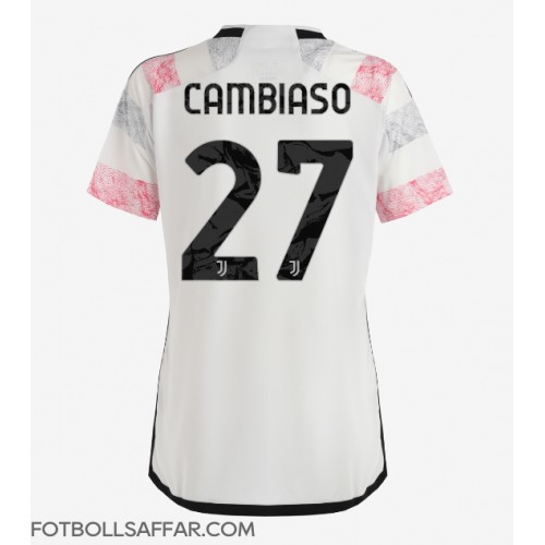 Juventus Andrea Cambiaso #27 Bortatröja Dam 2023-24 Kortärmad